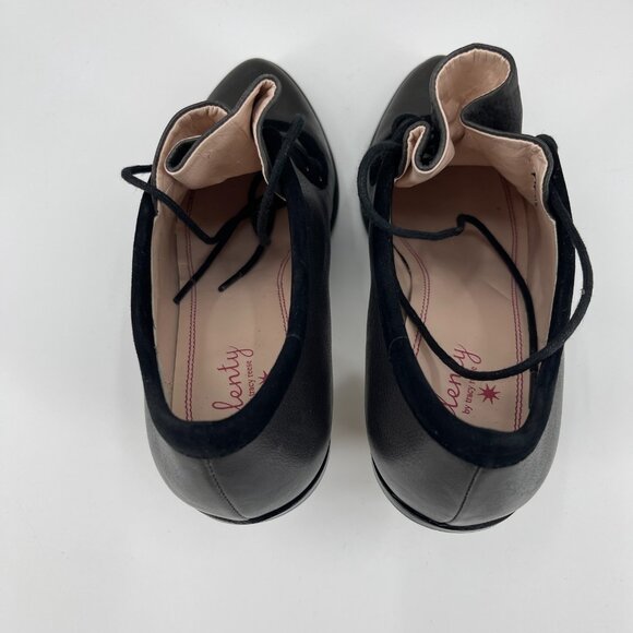 Plenty by Tracy Reese Wayne Gray Leather Retro Lace Up Heels Pumps - Picture 10 of 14